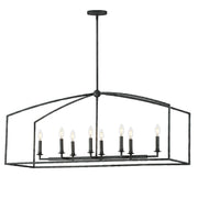 Maxim 21848BS Martel 8 Light Linear Chandelier | Blacksmith