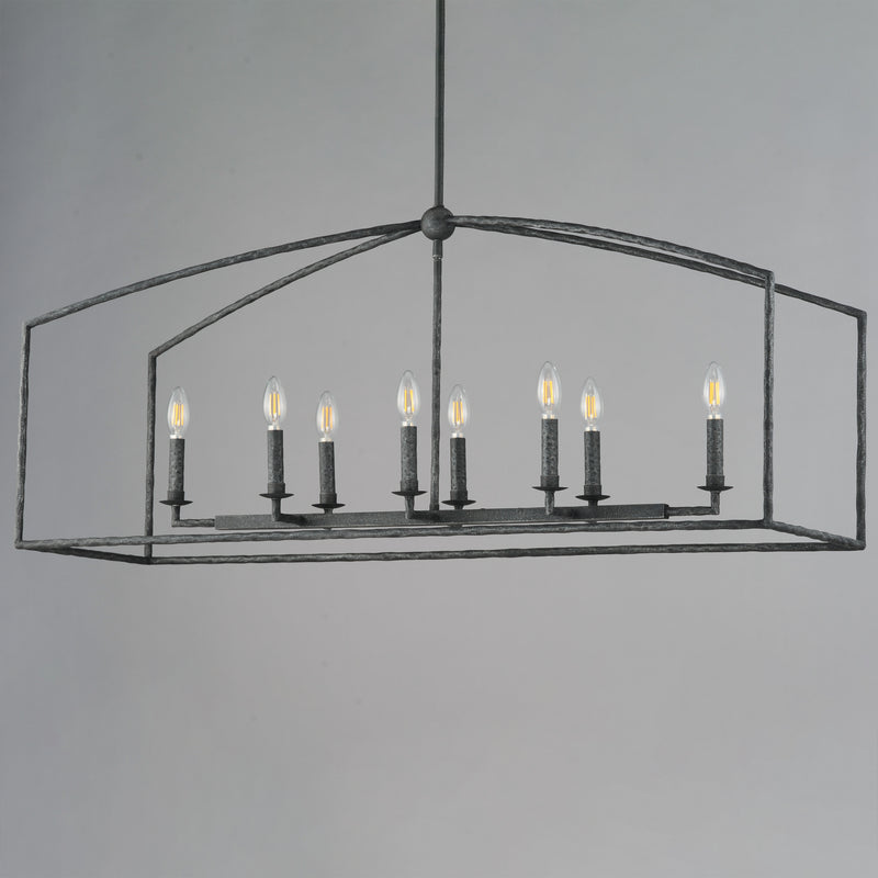 Maxim 21848BS Martel 8 Light Linear Chandelier | Blacksmith