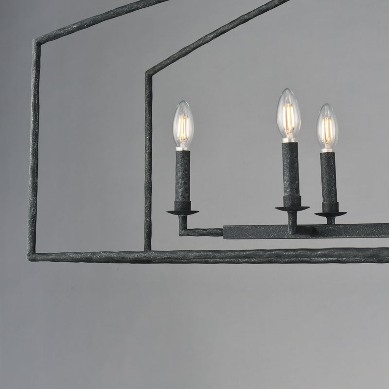 Maxim 21848BS Martel 8 Light Linear Chandelier | Blacksmith