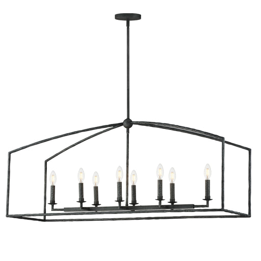 Maxim 21848BS Martel 8 Light Linear Chandelier | Blacksmith