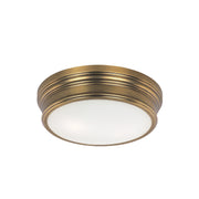 Maxim 22370SWNAB Fairmont 2 Light Flush Mount | Natural Aged Brass