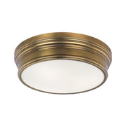 Maxim 22371SWNAB Fairmont 3 Light Flush Mount | Natural Aged Brass