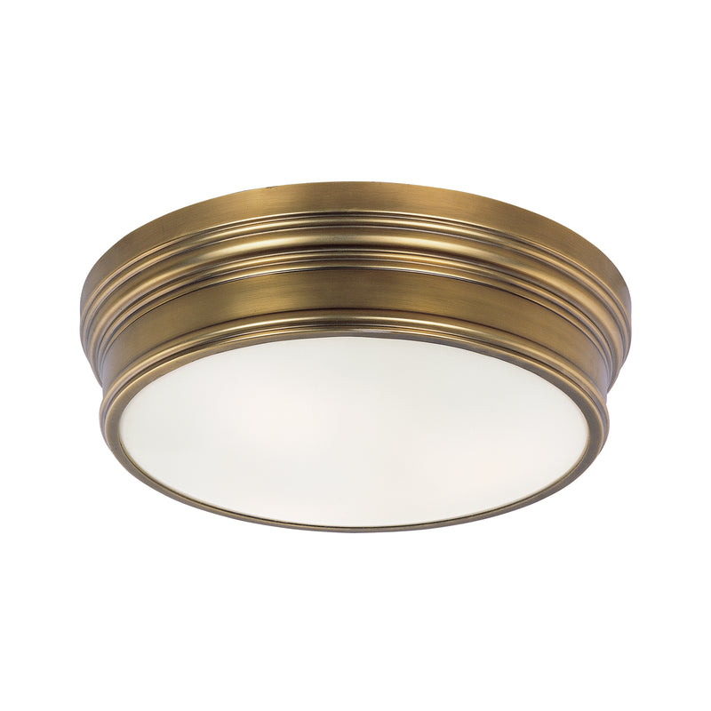 Maxim 22371SWNAB Fairmont 3 Light Flush Mount | Natural Aged Brass