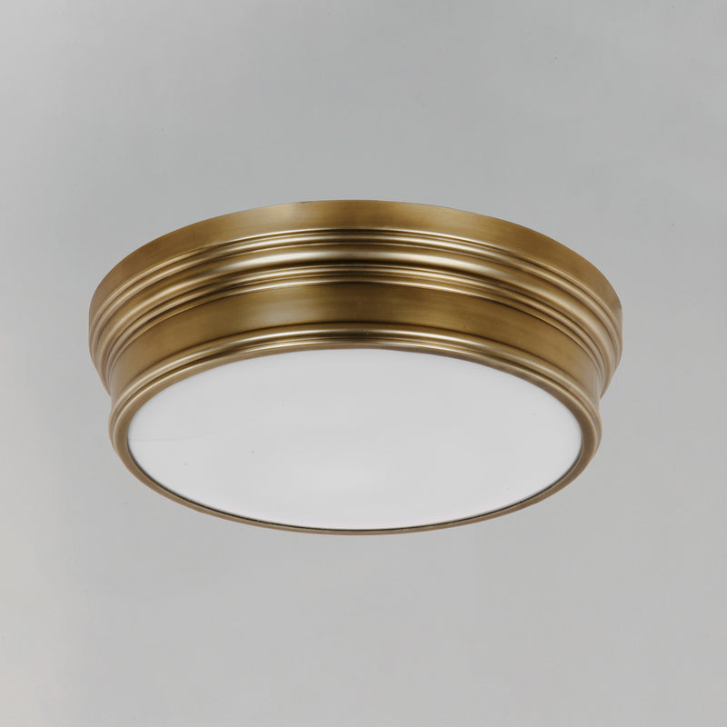 Maxim 22371SWNAB Fairmont 3 Light Flush Mount | Natural Aged Brass