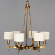 Maxim 22375OMNAB Fairmont 6 Light Chandelier | Natural Aged Brass