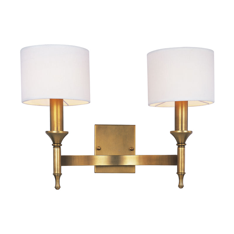 Maxim 22379OMNAB Fairmont 2 Light Wall Sconce | Natural Aged Brass