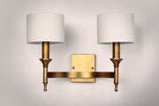 Maxim 22379OMNAB Fairmont 2 Light Wall Sconce | Natural Aged Brass