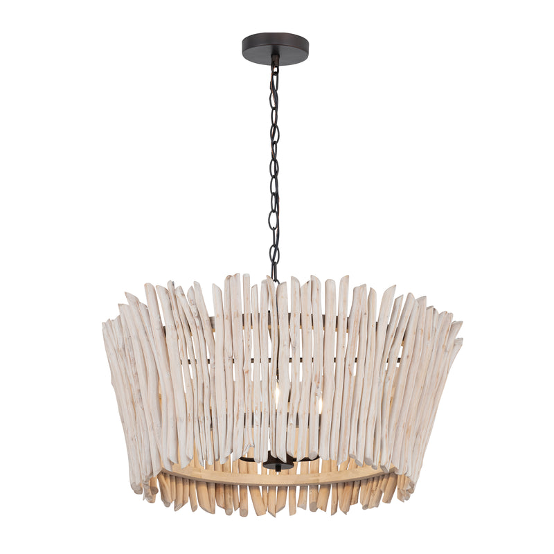 Maxim 22426WWTBZ Baywood 30" DriftWood Chandelier | Textured Bronze