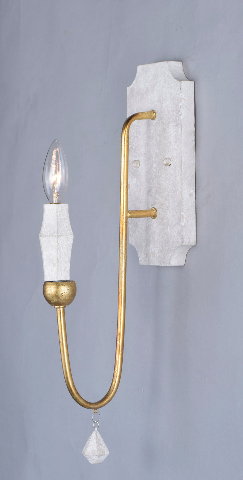 Maxim 22432CSTGL Claymore 1 Light Wall Sconce | Claystone / Gold Leaf