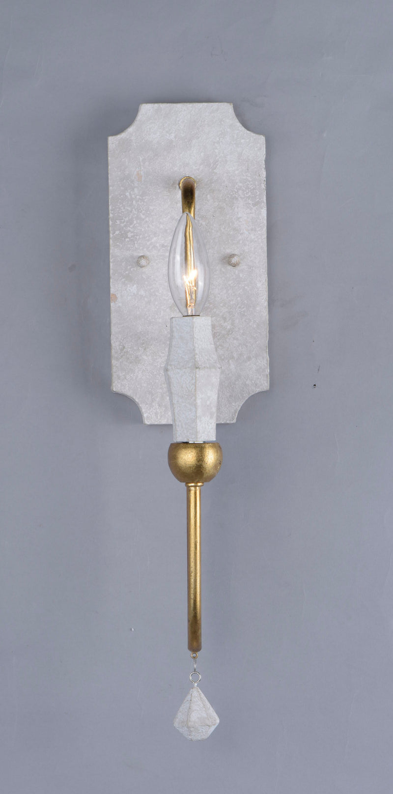 Maxim 22432CSTGL Claymore 1 Light Wall Sconce | Claystone / Gold Leaf