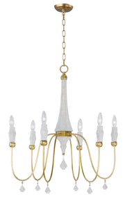 Maxim 22436CSTGL Claymore 6 Light Chandelier | Claystone / Gold Leaf