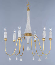 Maxim 22436CSTGL Claymore 6 Light Chandelier | Claystone / Gold Leaf