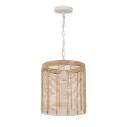 Maxim 22442NAEC Vannerie 1 Light Large Pendant | Ecru