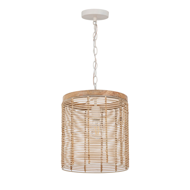 Maxim 22442NAEC Vannerie 1 Light Large Pendant | Ecru