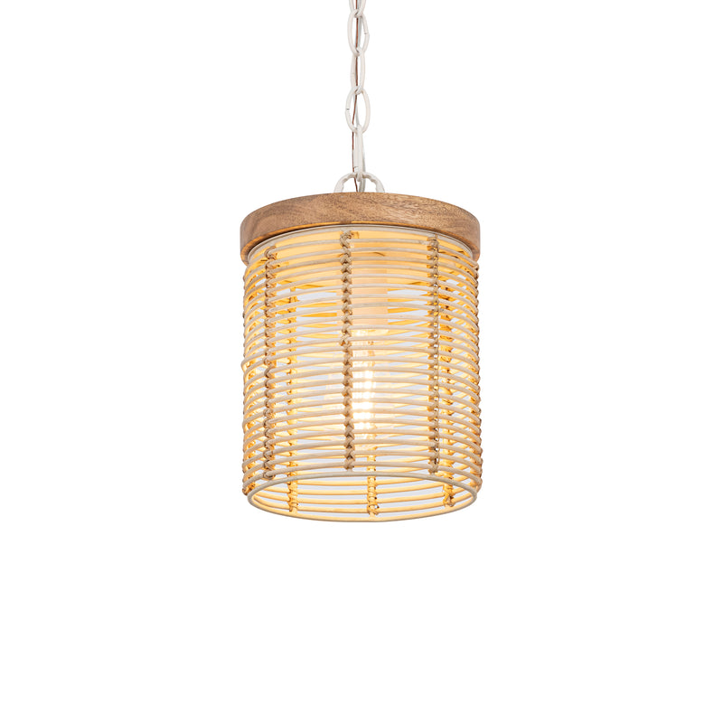 Maxim 22442NAEC Vannerie 1 Light Large Pendant | Ecru