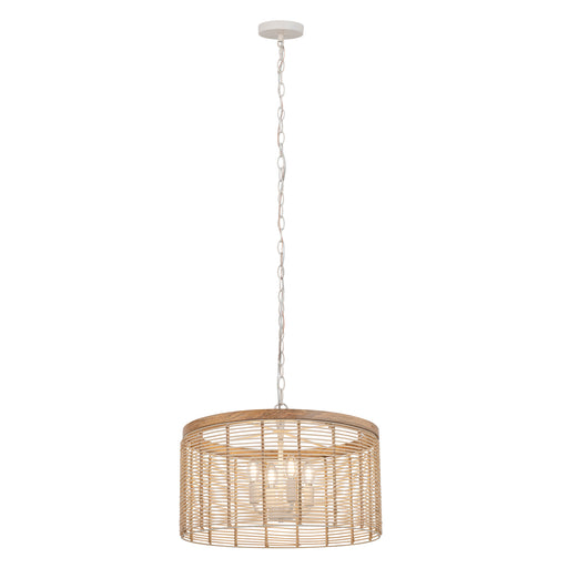 Maxim 22445NAEC Vannerie 4 Light Pendant | Ecru