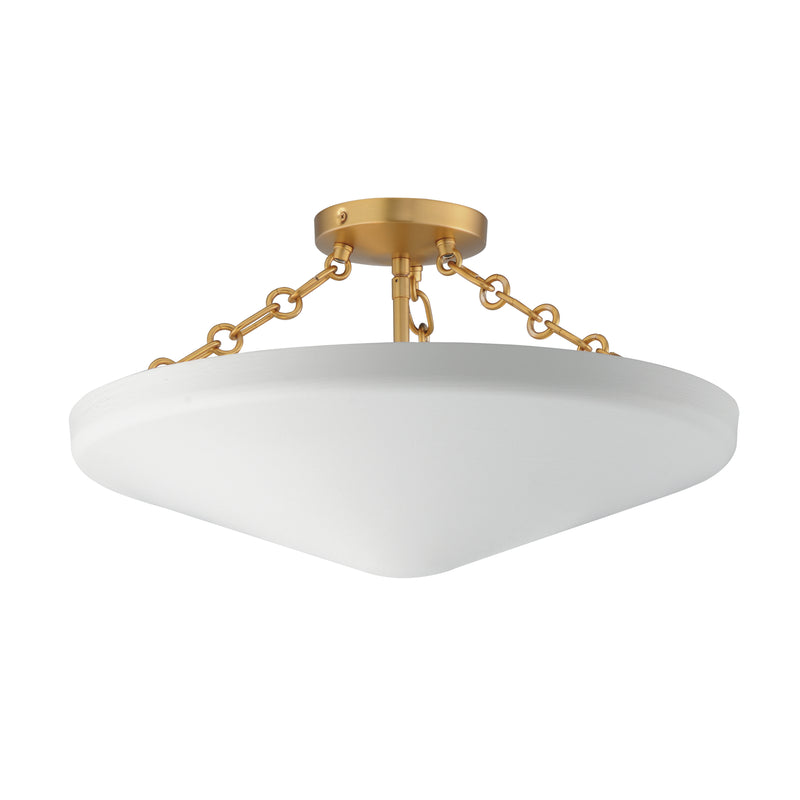 Maxim 22450WTNAB Artemis 3 Light Flush Mount | Natural Aged Brass