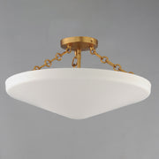 Maxim 22450WTNAB Artemis 3 Light Flush Mount | Natural Aged Brass