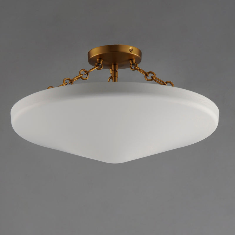 Maxim 22450WTNAB Artemis 3 Light Flush Mount | Natural Aged Brass