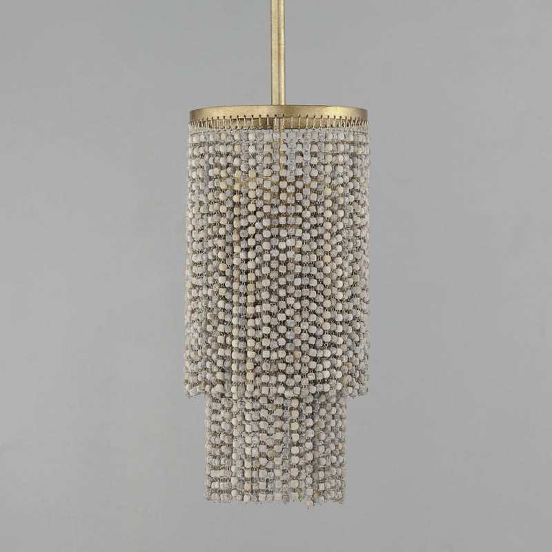 Maxim 22461WWDGS Fontaine 1 Light Pendant | Golden Silver