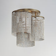 Maxim 22463WWDGS Fontaine 3 Light Flush Mount | Golden Silver