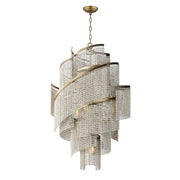 Maxim 22467WWDGS Fontaine 7 Light Chandelier | Golden Silver
