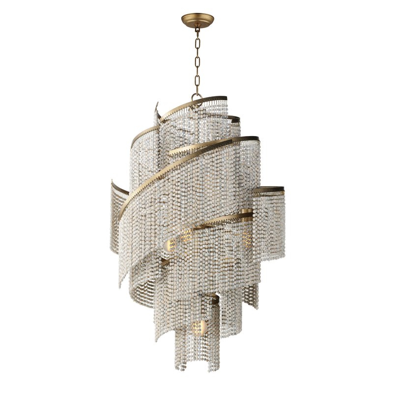 Maxim 22467WWDGS Fontaine 7 Light Chandelier | Golden Silver