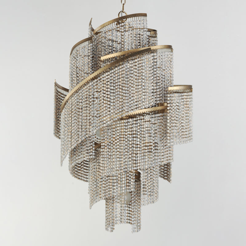 Maxim 22467WWDGS Fontaine 7 Light Chandelier | Golden Silver