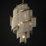 Maxim 22467WWDGS Fontaine 7 Light Chandelier | Golden Silver