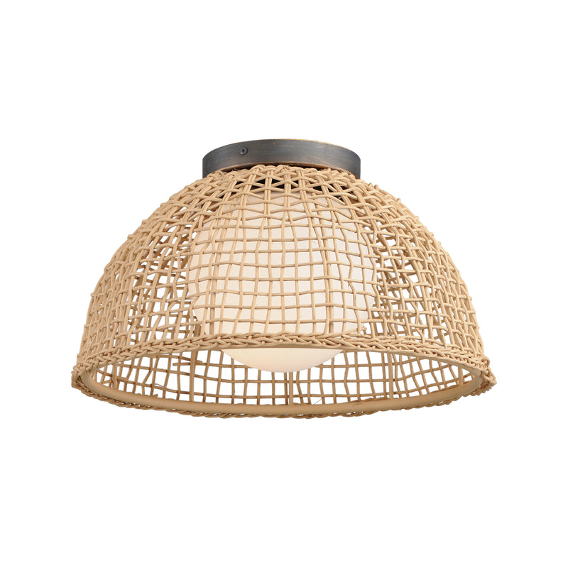 Maxim 22470NAANB Cestino 1 Light Flush Mount | Antique Bronze
