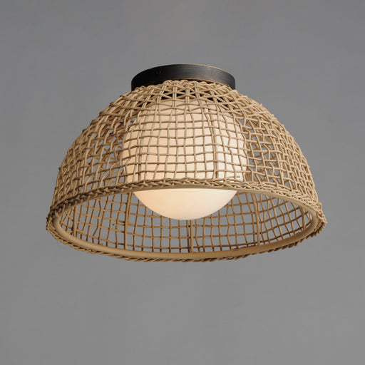 Maxim 22470NAANB Cestino 1 Light Flush Mount | Antique Bronze