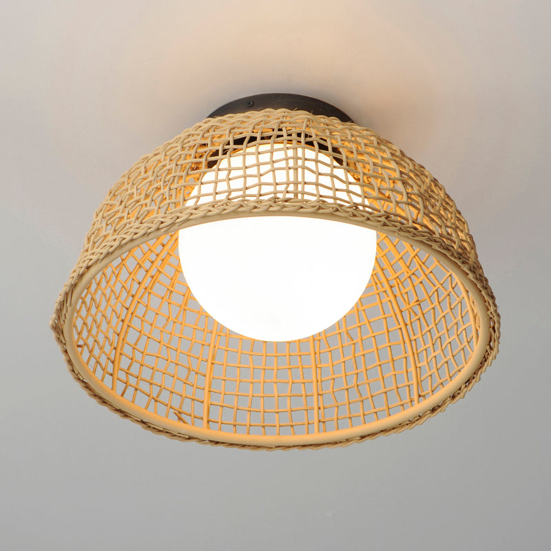 Maxim 22470NAANB Cestino 1 Light Flush Mount | Antique Bronze