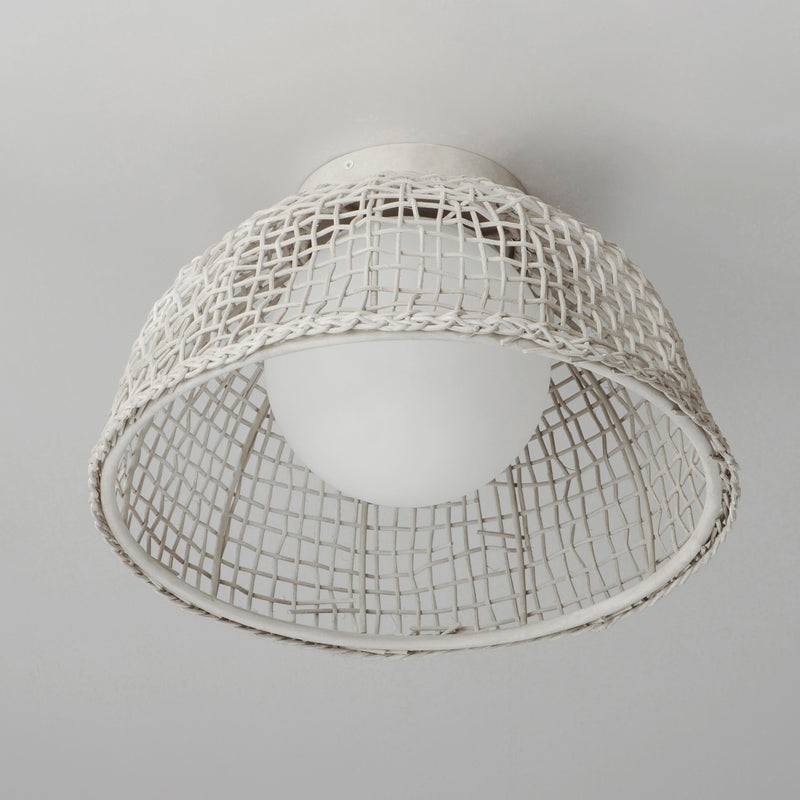 Maxim 22470WWT Cestino 1 Light Flush Mount | Weathered White