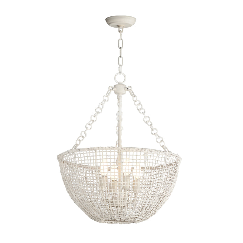 Maxim 22473WWT Cestino 4 Light Pendant | Weathered White