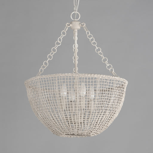 Maxim 22473WWT Cestino 4 Light Pendant | Weathered White