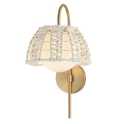 Maxim 22481SWGLD Macrame 1 Light Wall Sconce | Gold