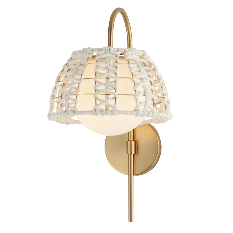 Maxim 22481SWGLD Macrame 1 Light Wall Sconce | Gold