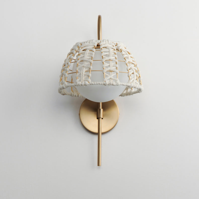 Maxim 22481SWGLD Macrame 1 Light Wall Sconce | Gold