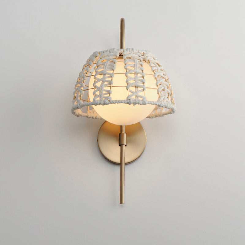 Maxim 22481SWGLD Macrame 1 Light Wall Sconce | Gold