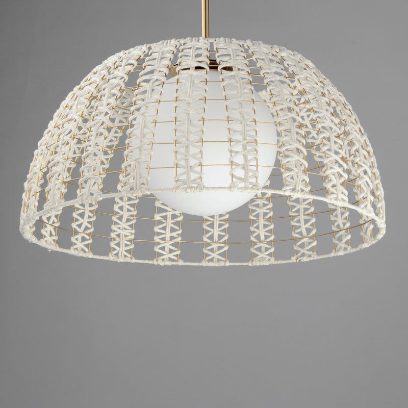 Maxim 22482SWGLD Macrame 1 Light Pendant | Gold