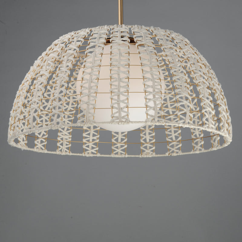 Maxim 22482SWGLD Macrame 1 Light Pendant | Gold
