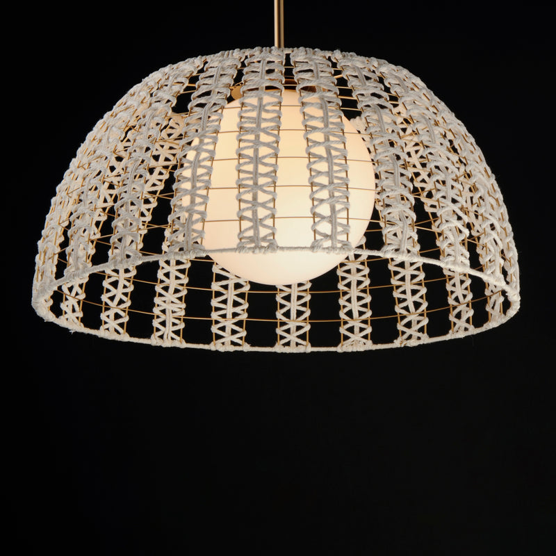 Maxim 22482SWGLD Macrame 1 Light Pendant | Gold