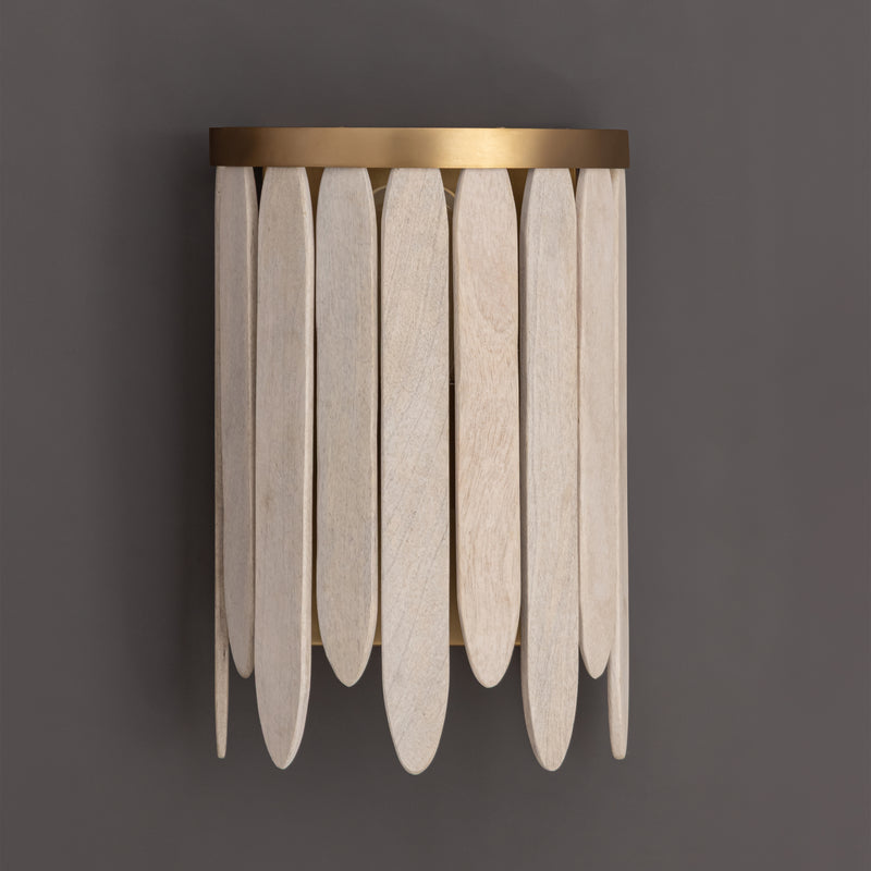 Maxim 22510WWTNAB Marimba Wall Sconce | Weathered White