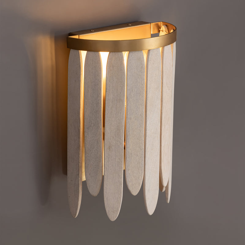 Maxim 22510WWTNAB Marimba Wall Sconce | Weathered White