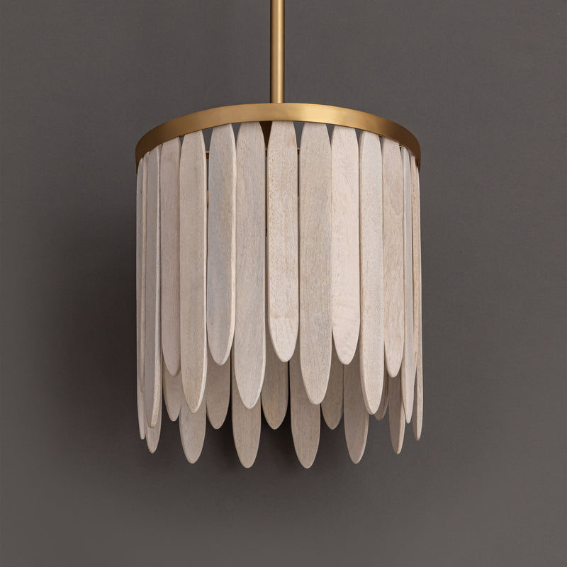 Maxim 22511WWTNAB Marimba 12" Pendant | Weathered White