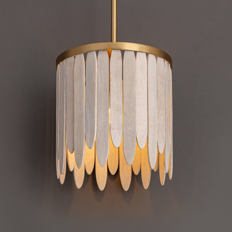 Maxim 22511WWTNAB Marimba 12" Pendant | Weathered White