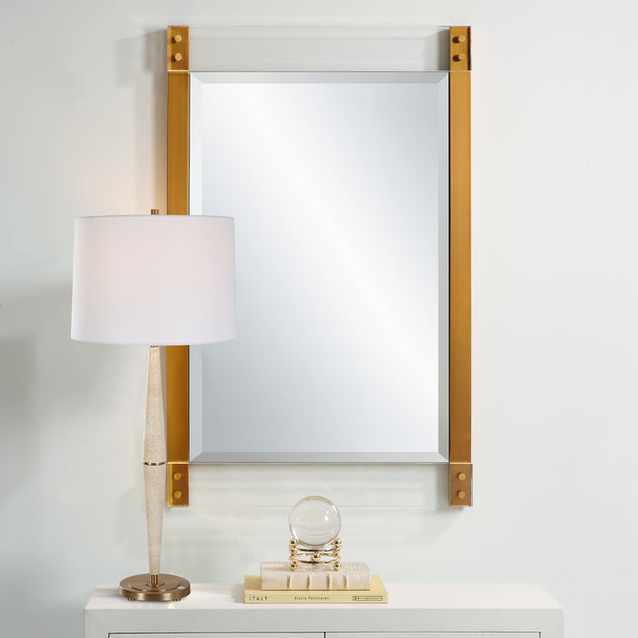 Uttermost Nera Plated Brass Mirror