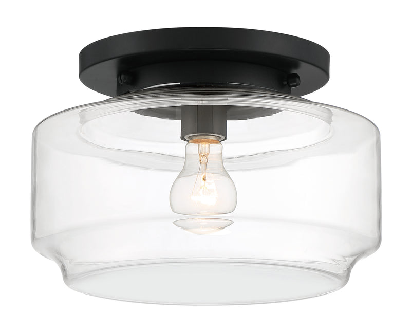 Craftmade X3112-FB Peri 1 Light 12" Flush Mount -Flat Black