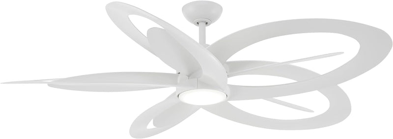 Minka Aire F862L-WHF Pinup 60" Flat White LED Ceiling Fan with Remote - ALCOVE LIGHTING
