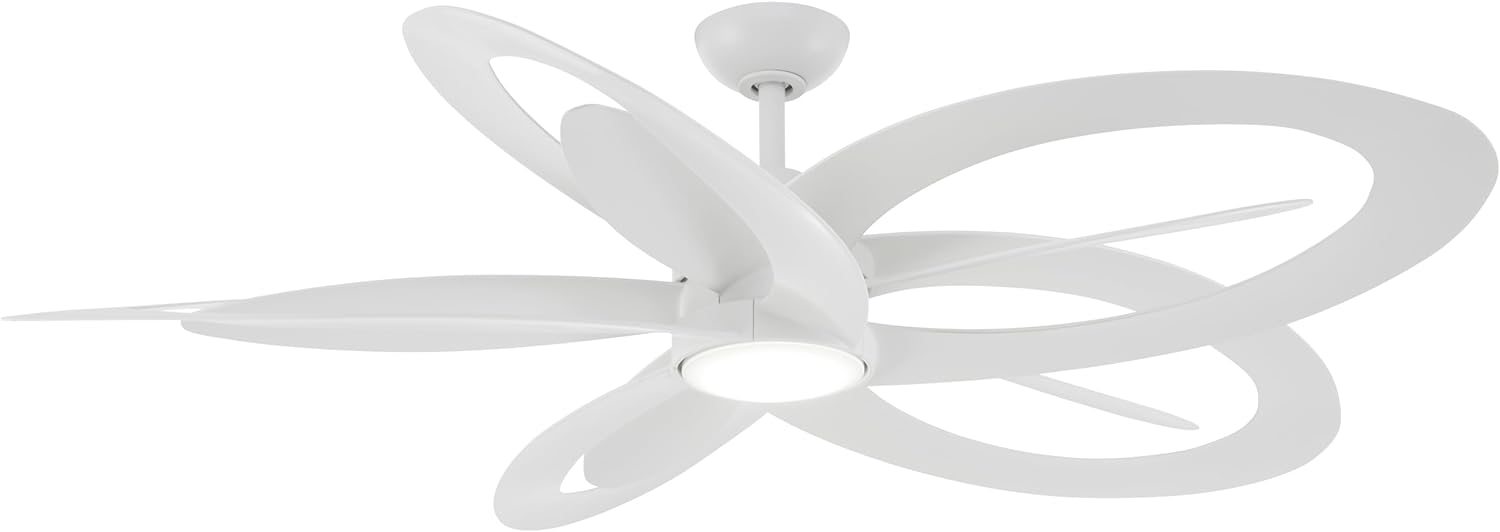 Minka Aire F862L-WHF Pinup 60" Flat White LED Ceiling Fan with Remote